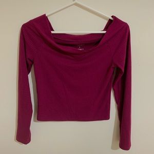Jc Penny off the shoulder pink long sleeve